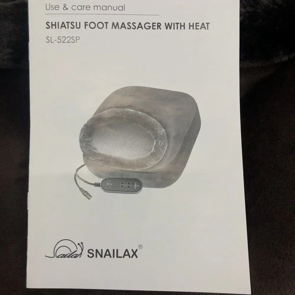 Snailax 2-in-1 Shiatsu Foot and Back Heat Massager SL-522S New Open Box